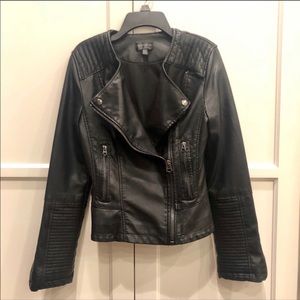 Topshop Faux Moto Biker Jacket